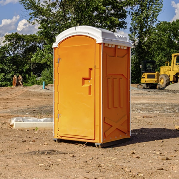 are there any restrictions on what items can be disposed of in the portable restrooms in Camanche Village